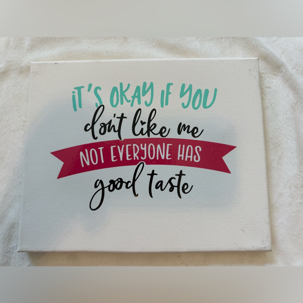 Inspirational Quote Canvas Wall Art - Teal, Pink, Black